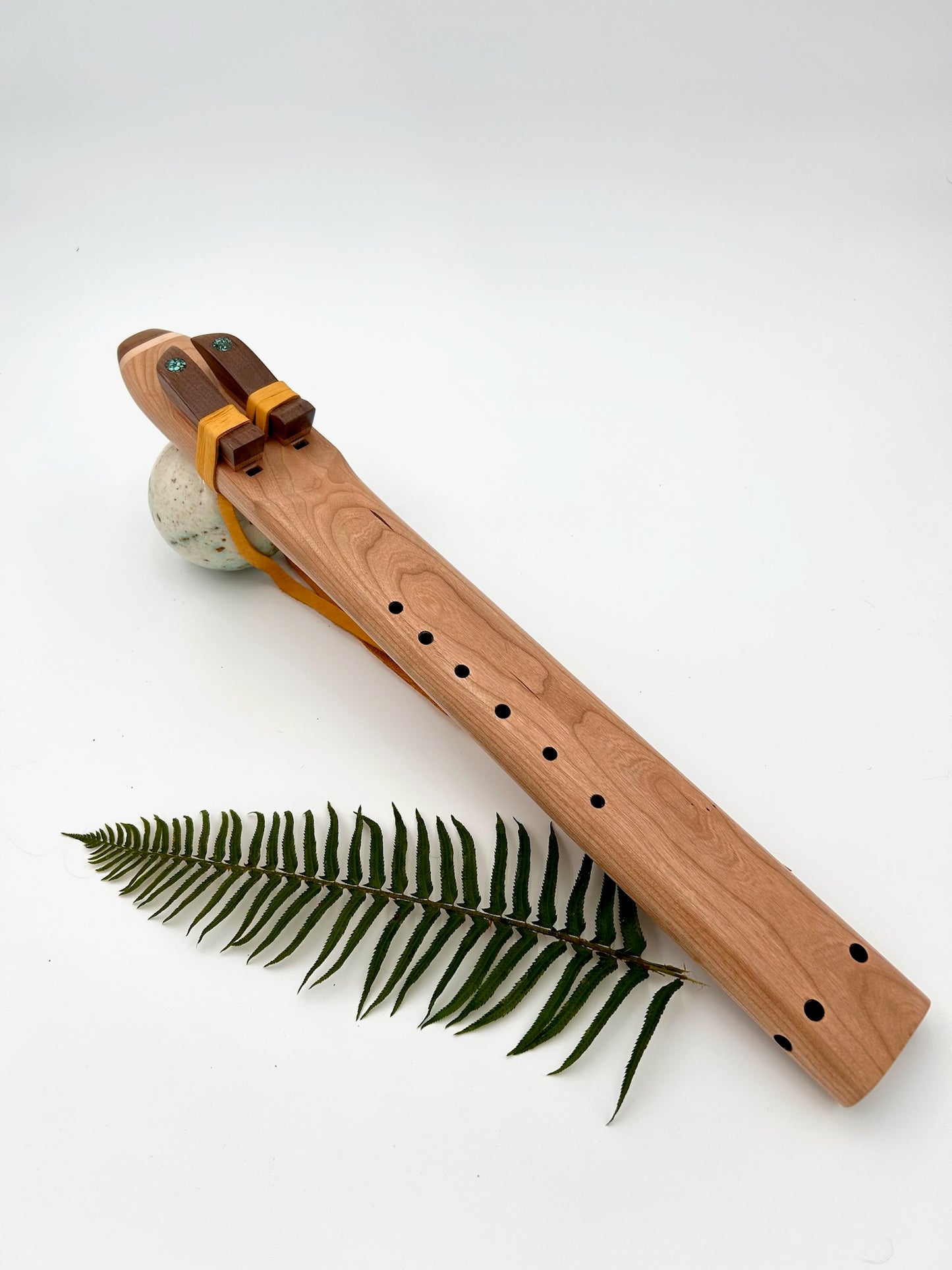 Drone in G - Standard Tuning - Cherry, Walnut & Maple with Circle Turquoise Inlay