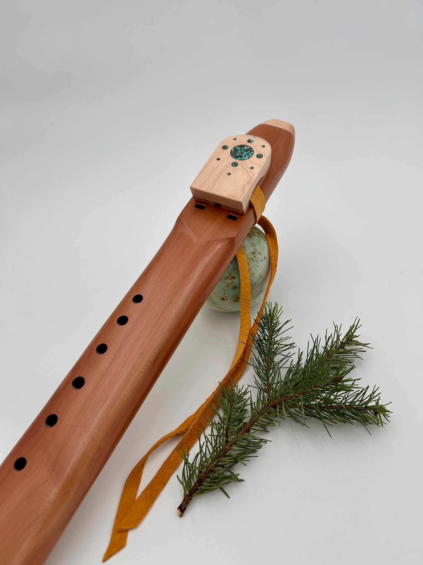 Mid Range Drone - Mahogany & Maple with Turquoise Inlay