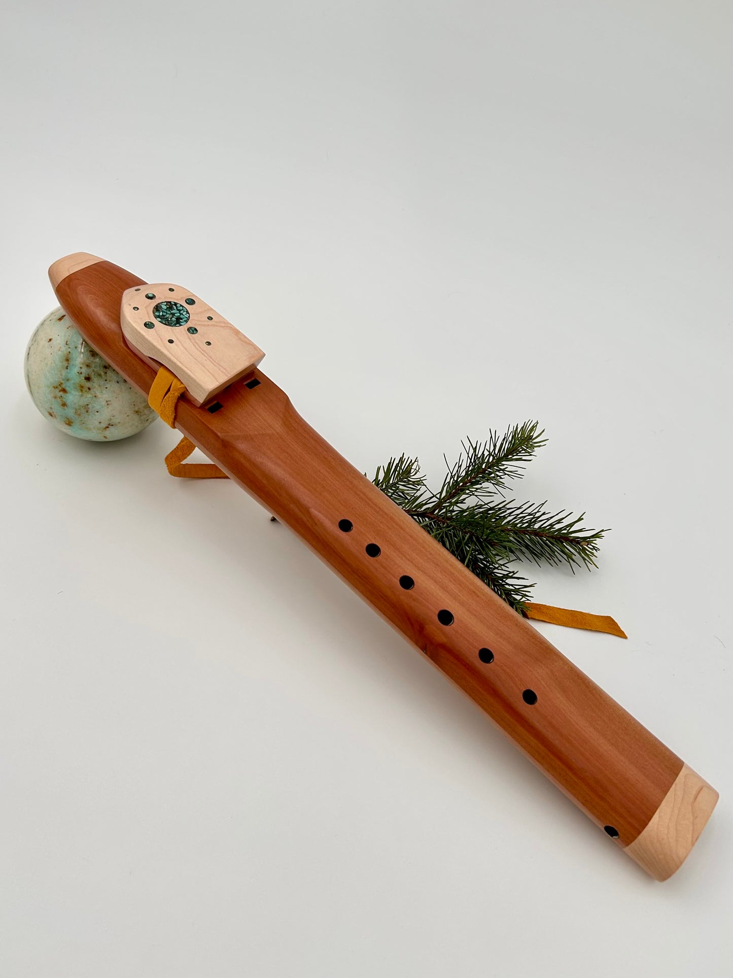 Mid Range Drone - Mahogany & Maple with Turquoise Inlay