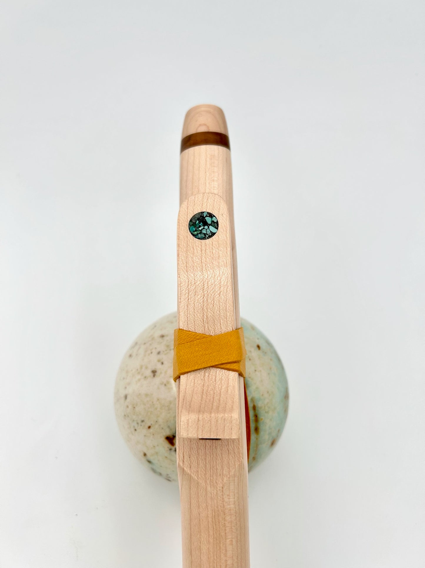 Flute in B - Hijaz Tuning - Maple & Walnut with Turqouise Accent