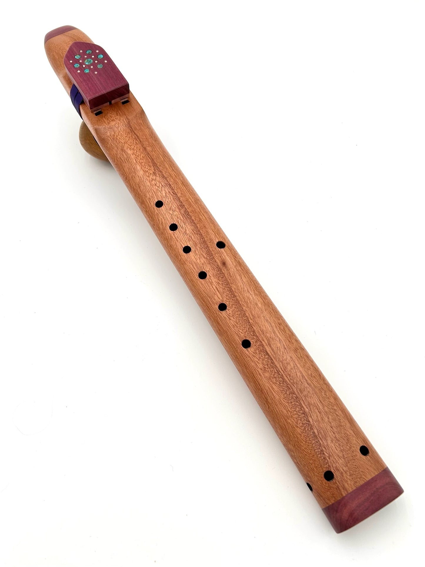 Low Range Alternating Drone - Mahogany, Purple Heart & Stone Inlay
