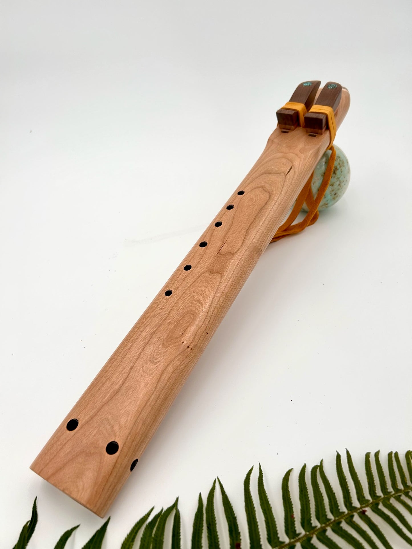 Drone in G - Standard Tuning - Cherry, Walnut & Maple with Circle Turquoise Inlay