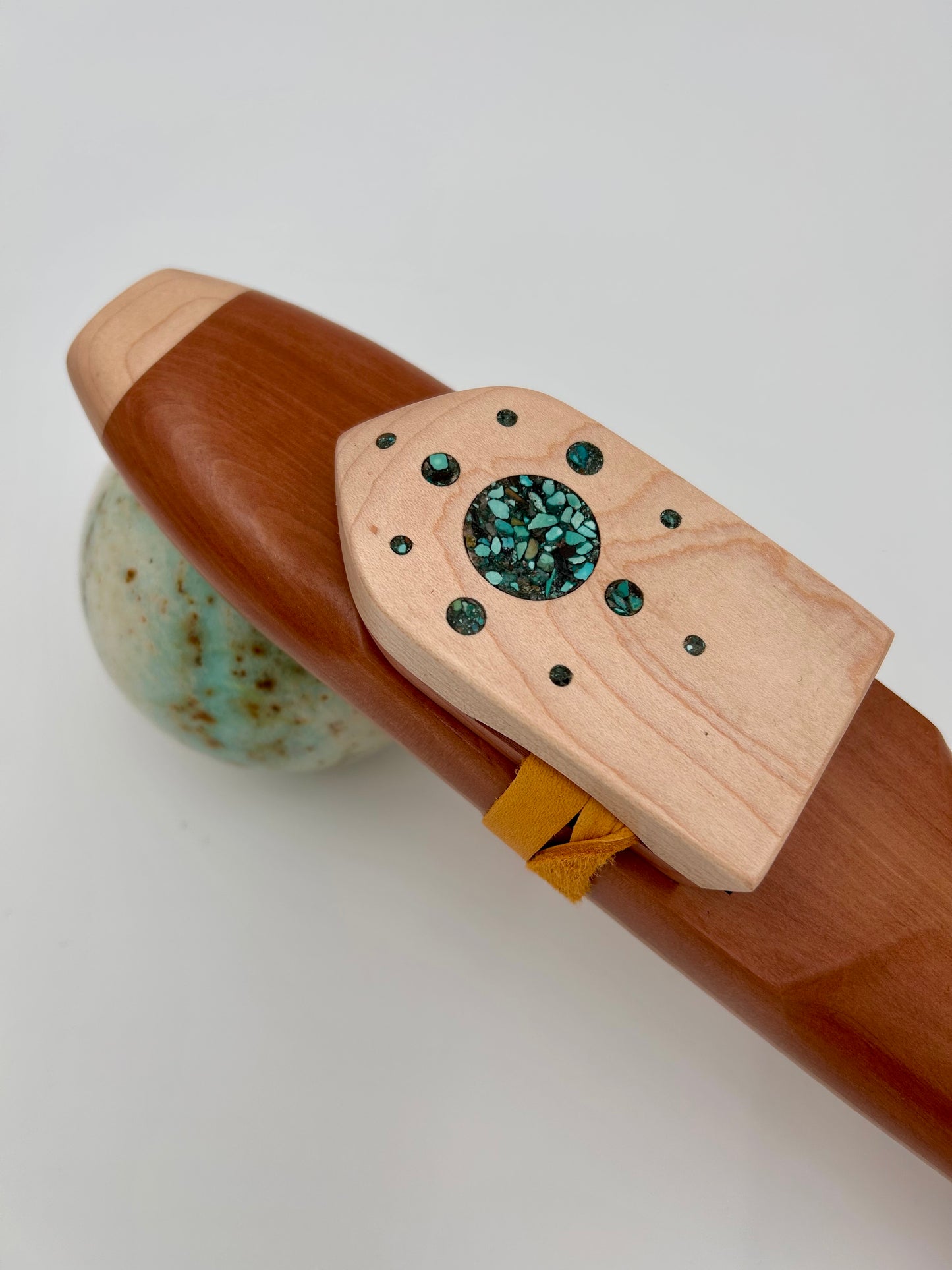 Mid Range Drone - Mahogany & Maple with Turquoise Inlay
