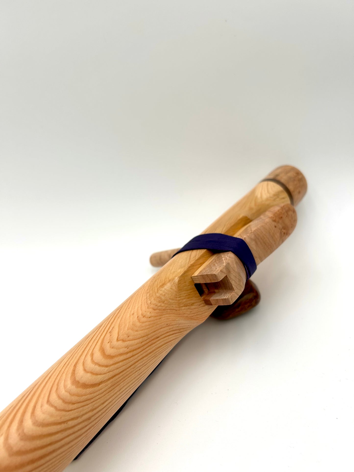 Contrabass Flute in A - Standard Tuning - “Big Ben” Fir - Maple Burl & Paduk