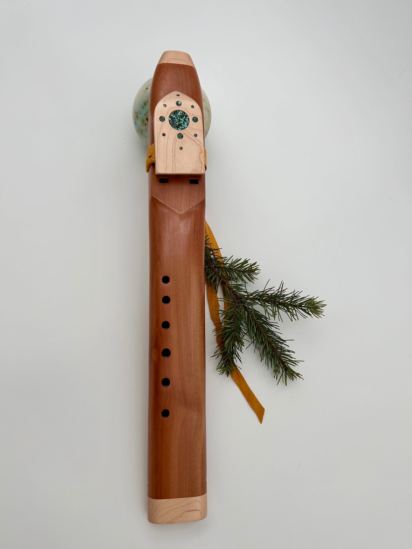 Mid Range Drone - Mahogany & Maple with Turquoise Inlay