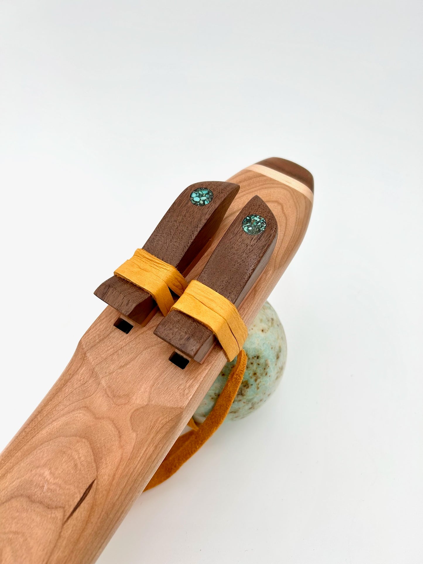 Drone in G - Standard Tuning - Cherry, Walnut & Maple with Circle Turquoise Inlay