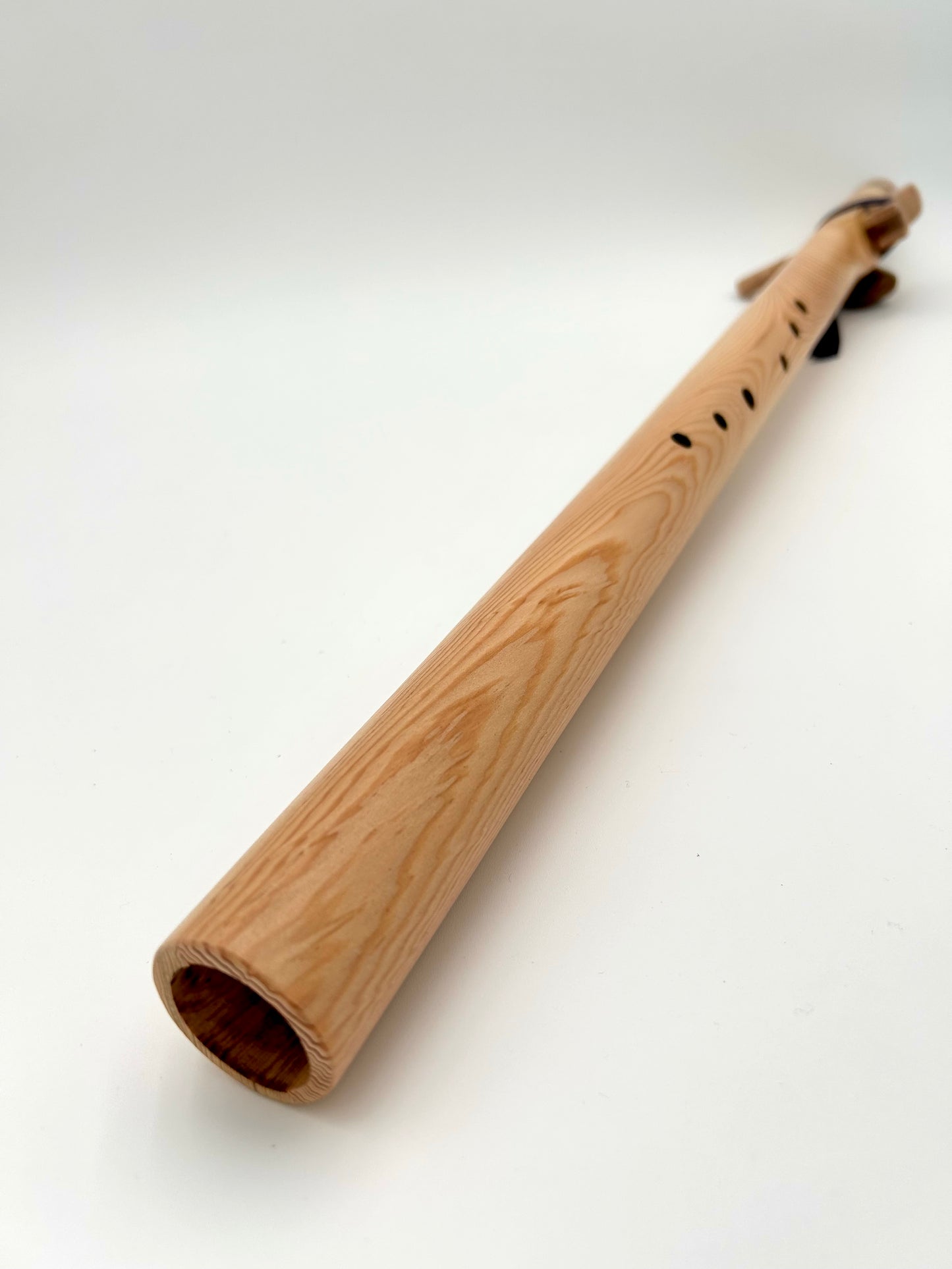 Contrabass Flute in A - Standard Tuning - “Big Ben” Fir - Maple Burl & Paduk