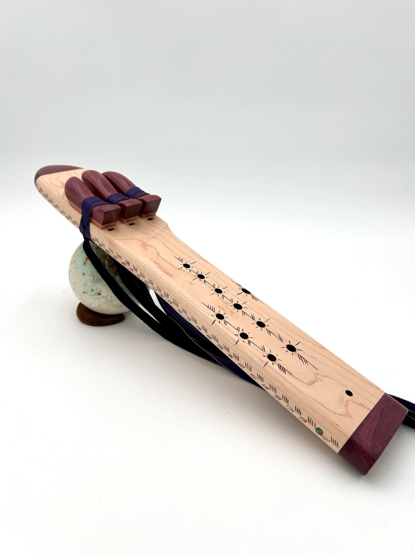 High Range Triple Drone - Maple and Purpleheart with Woodburn