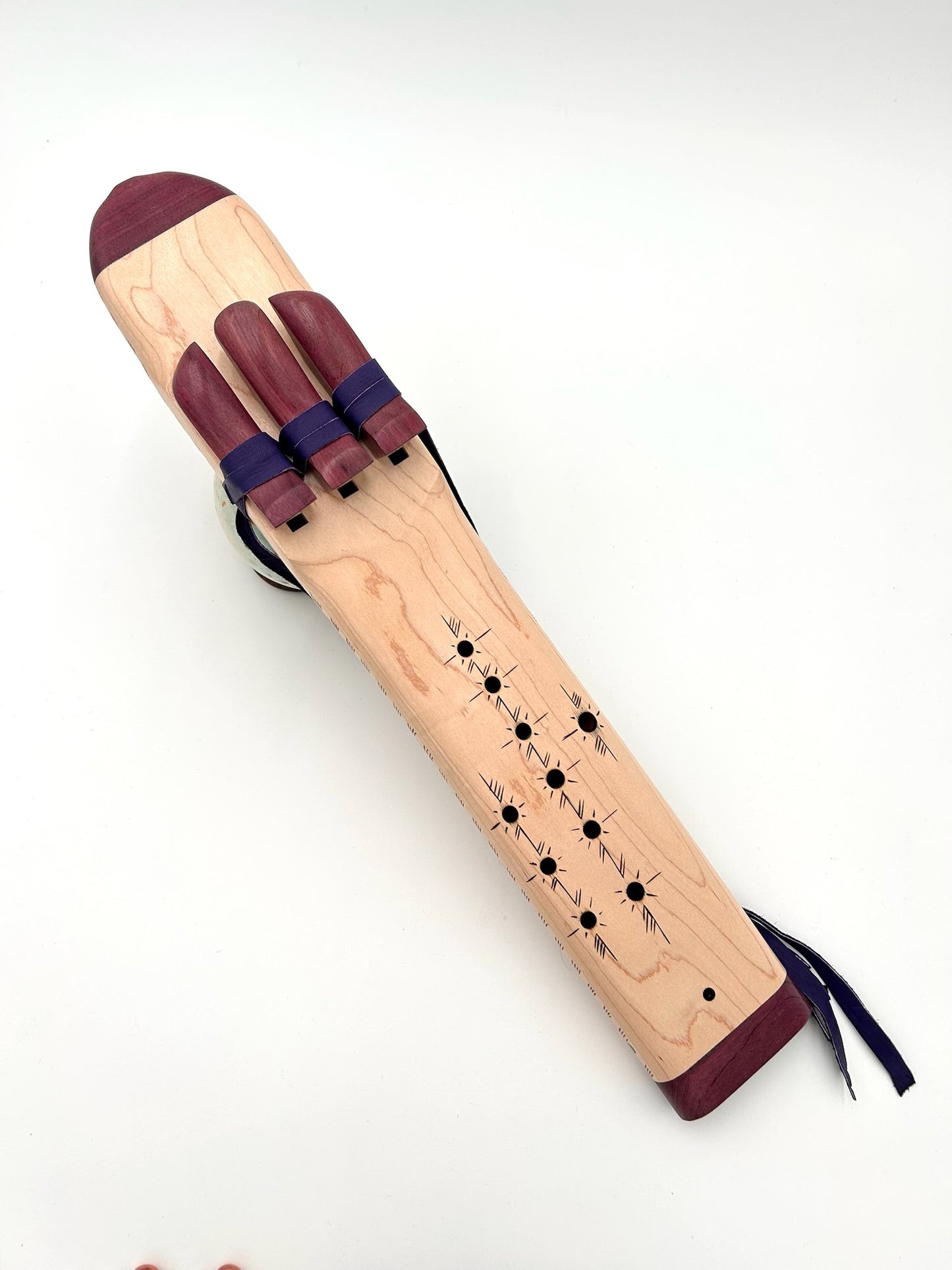 High Range Triple Drone - Maple and Purpleheart with Woodburn