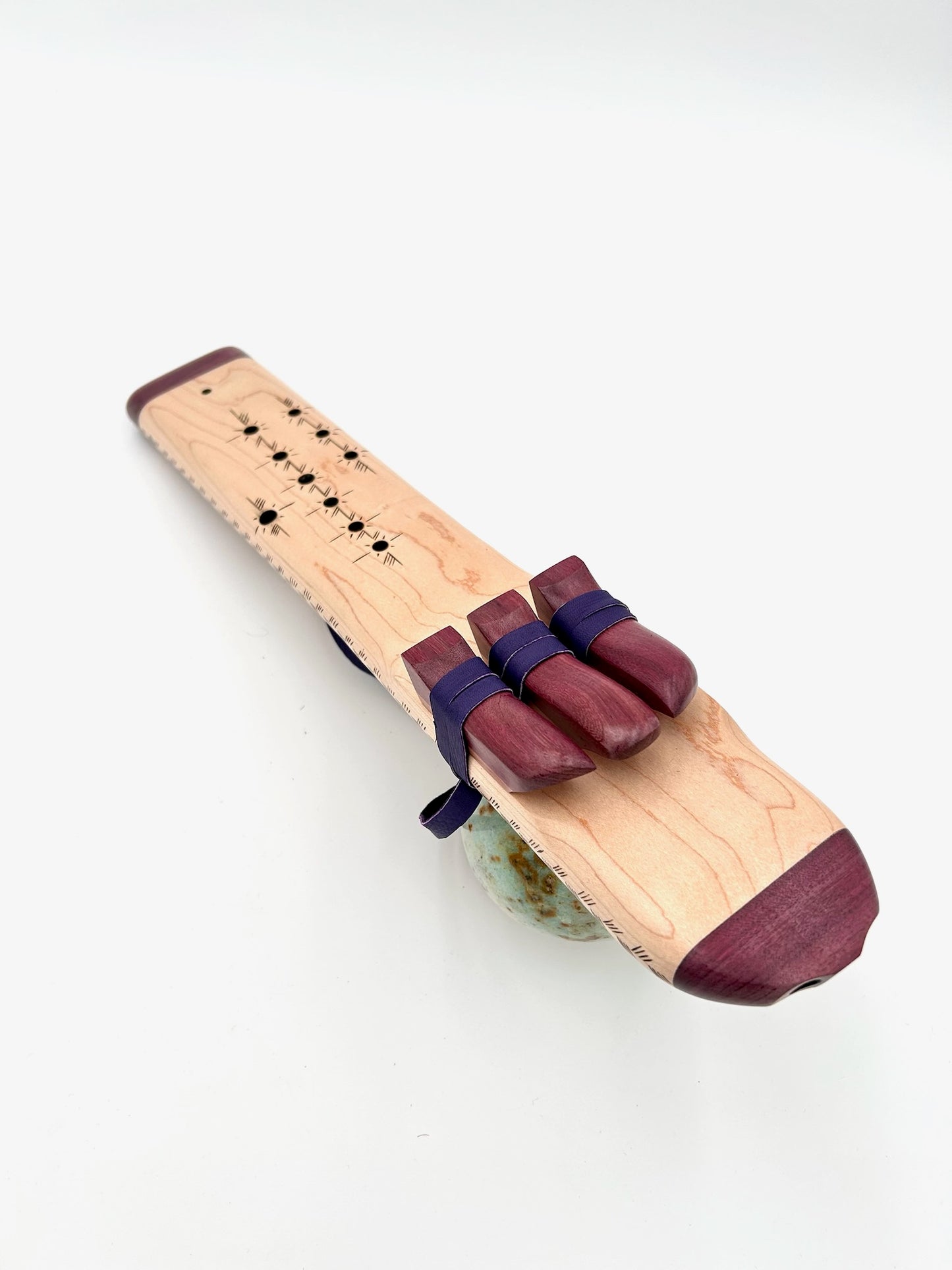 High Range Triple Drone - Maple and Purpleheart with Woodburn