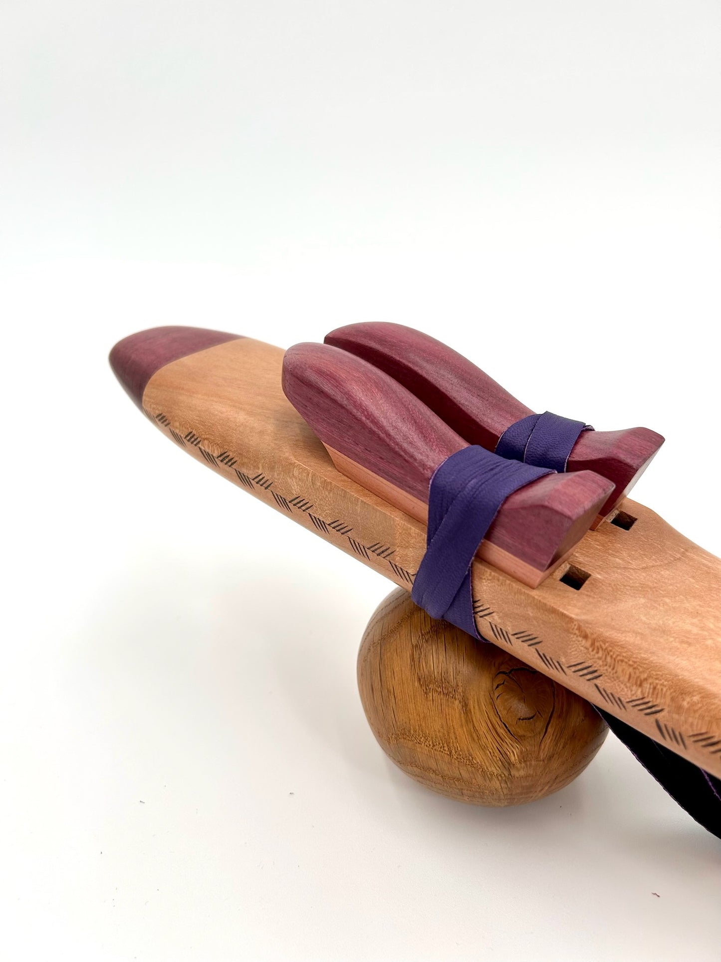 Alternating Drone in Ab - Aeolian Tuning - Curly Maple & Purpleheart with Spirit Woodburn