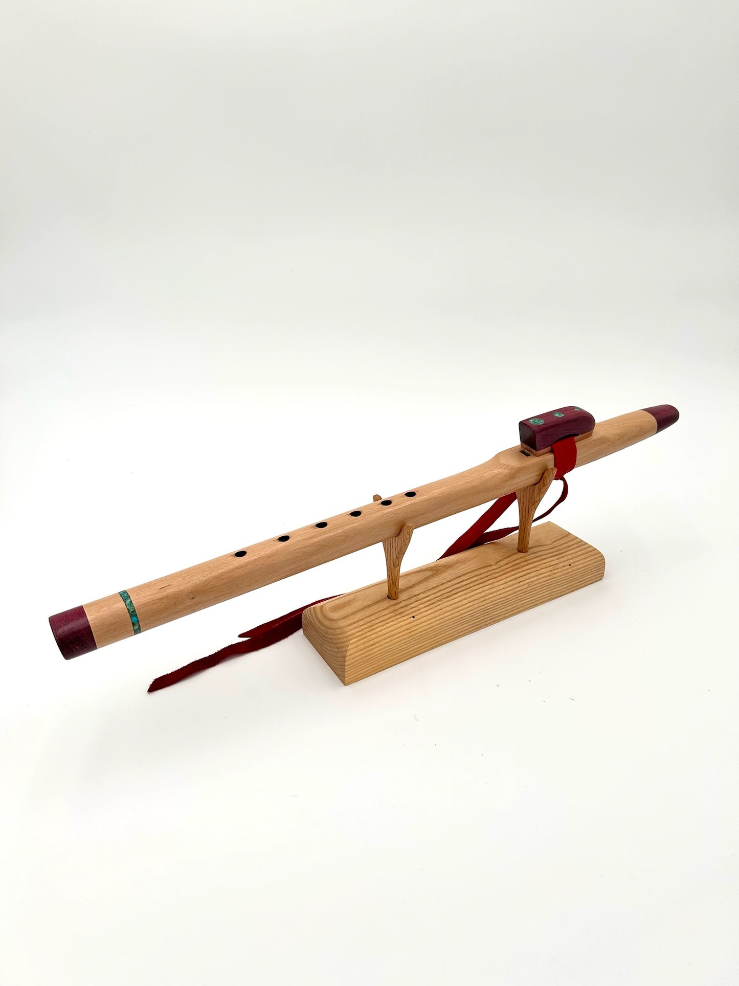 Flute in G - Standard Tuning - Alder & Purpleheart with Turquoise