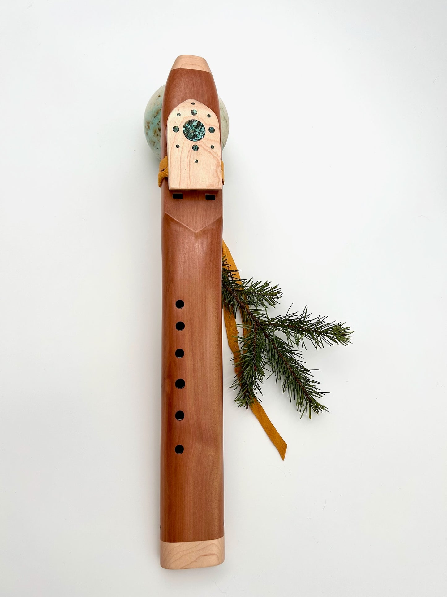 Drone in G - Standard Tuning - Madrone & Maple with Turquoise Inlay