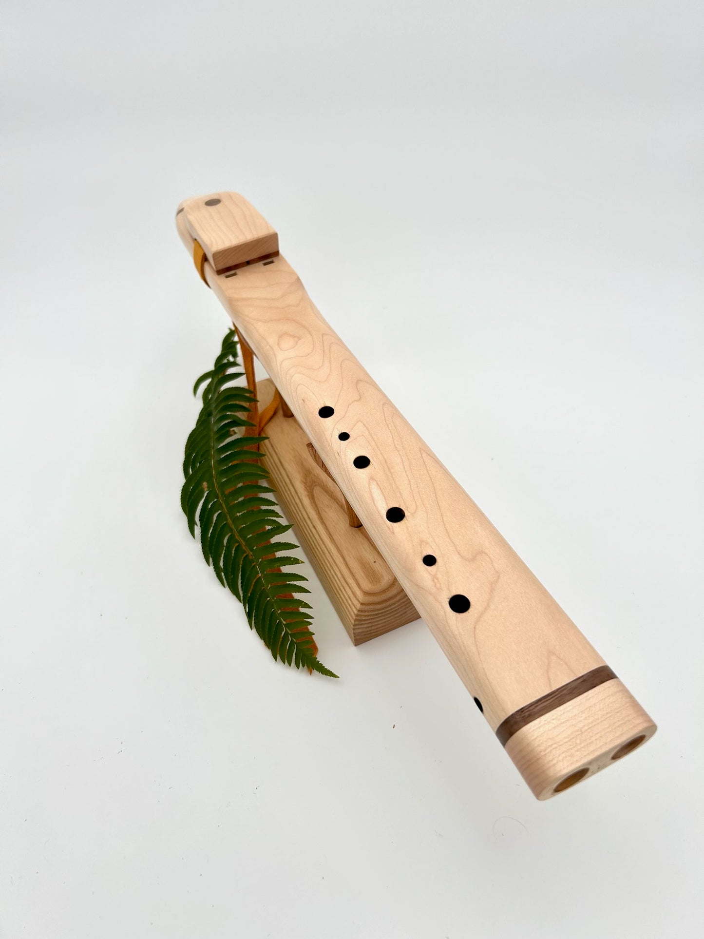 Drone in G - Aeolian Tuning - Maple with Walnut Bands & Circle Wood Inlay