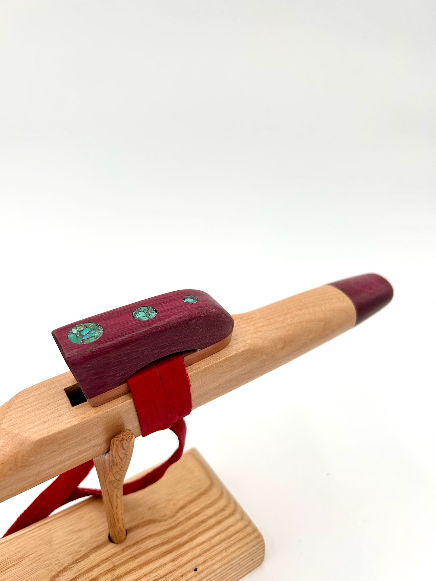 Flute in G - Standard Tuning - Alder & Purpleheart with Turquoise