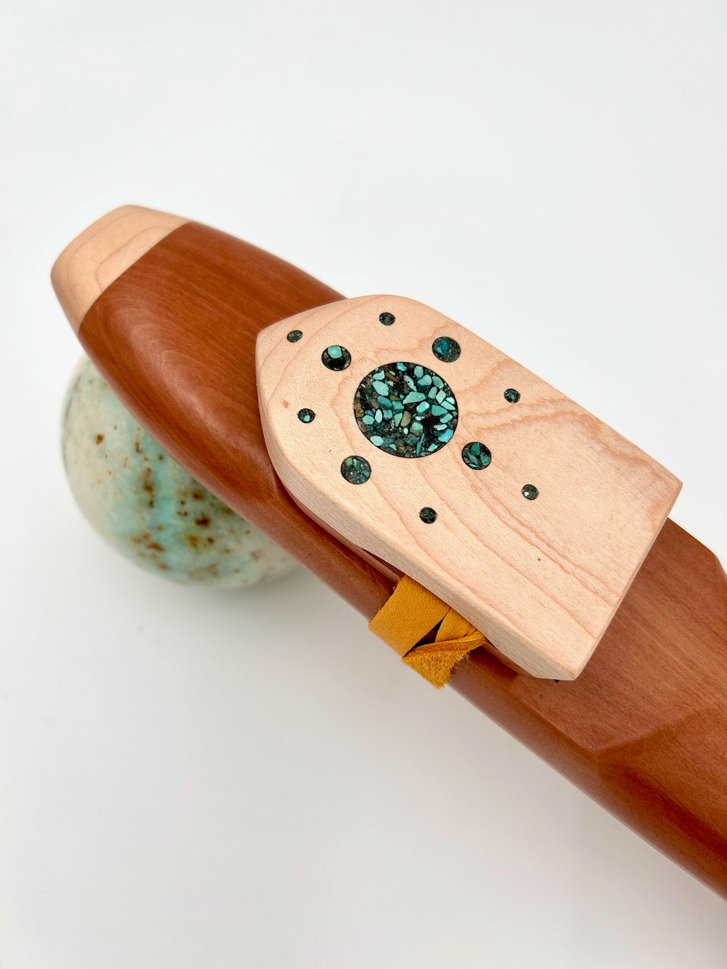 Drone in G - Standard Tuning - Madrone & Maple with Turquoise Inlay