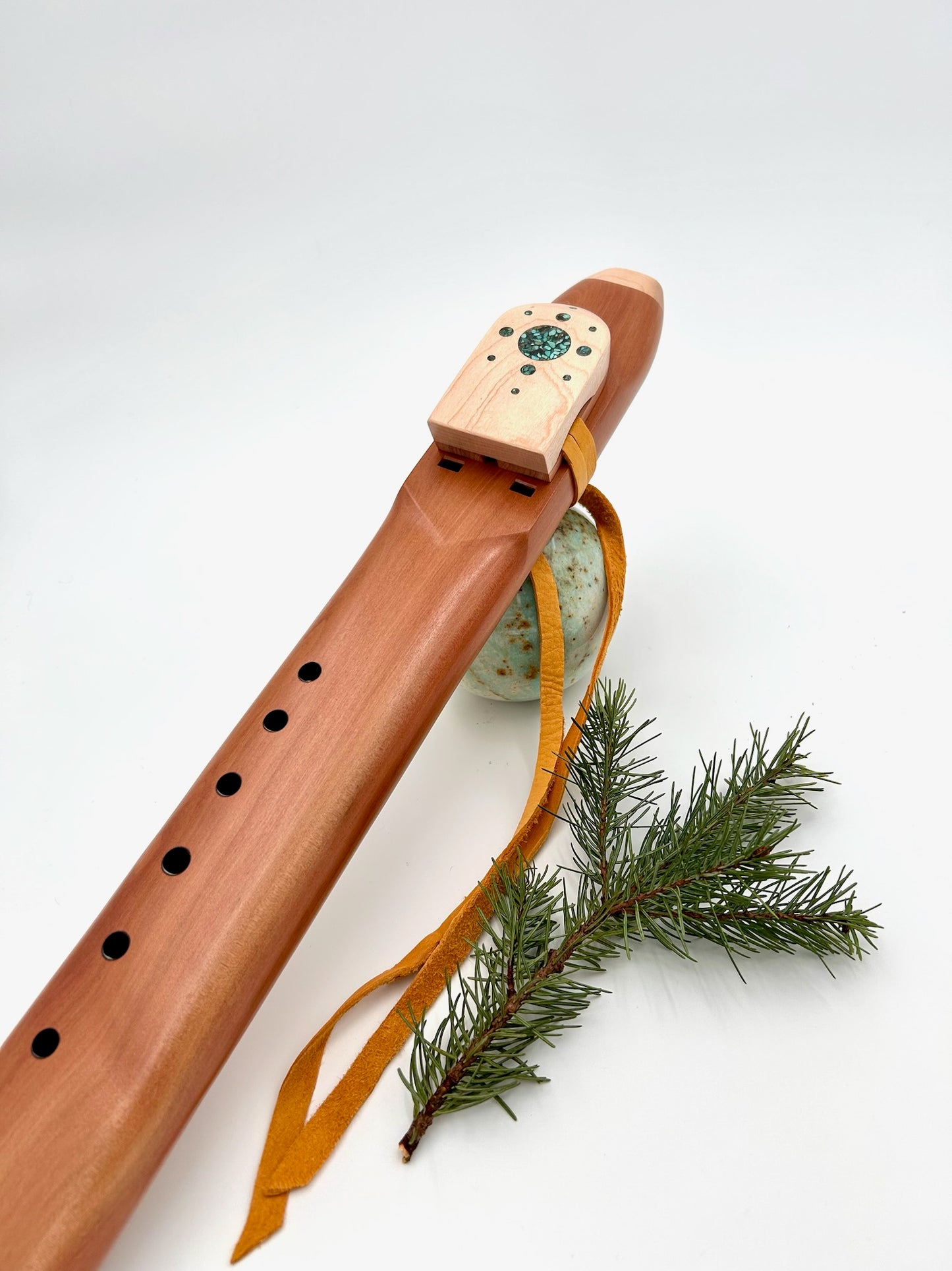 Drone in G - Standard Tuning - Madrone & Maple with Turquoise Inlay