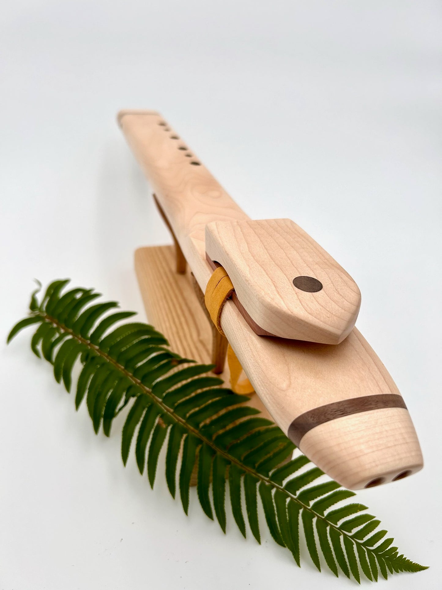Drone in G - Aeolian Tuning - Maple with Walnut Bands & Circle Wood Inlay