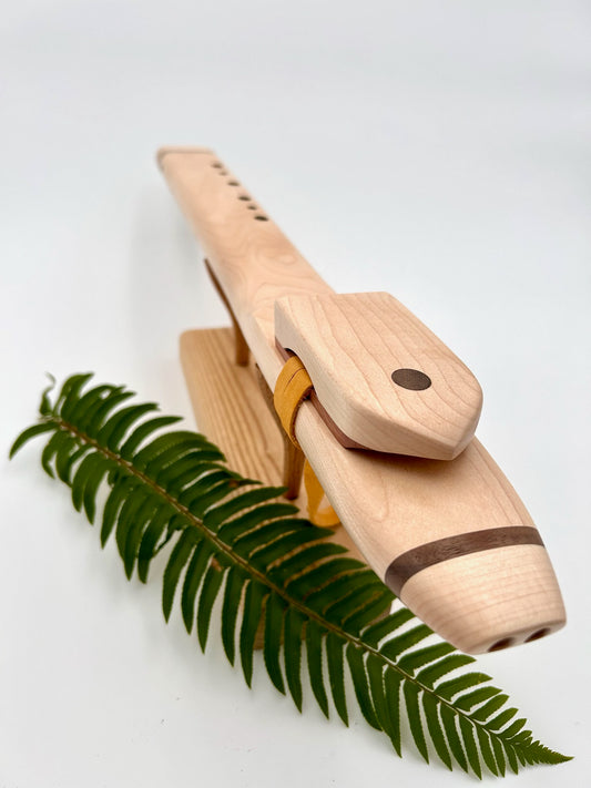 Drone in G - Aeolian Tuning - Maple with Walnut Bands & Circle Wood Inlay