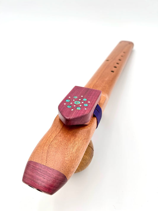 Low Range Alternating Drone - Mahogany, Purple Heart & Stone Inlay