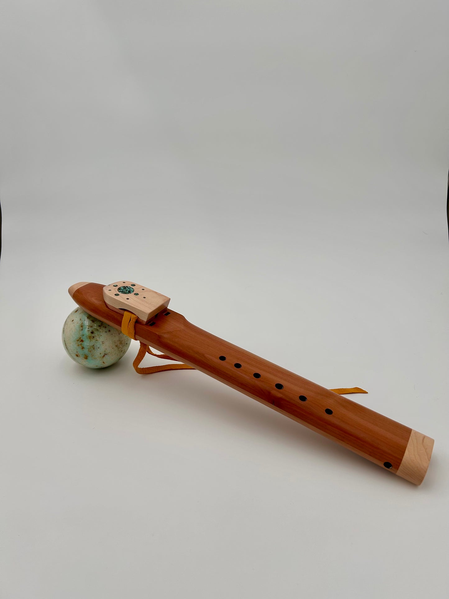 Mid Range Drone - Mahogany & Maple with Turquoise Inlay