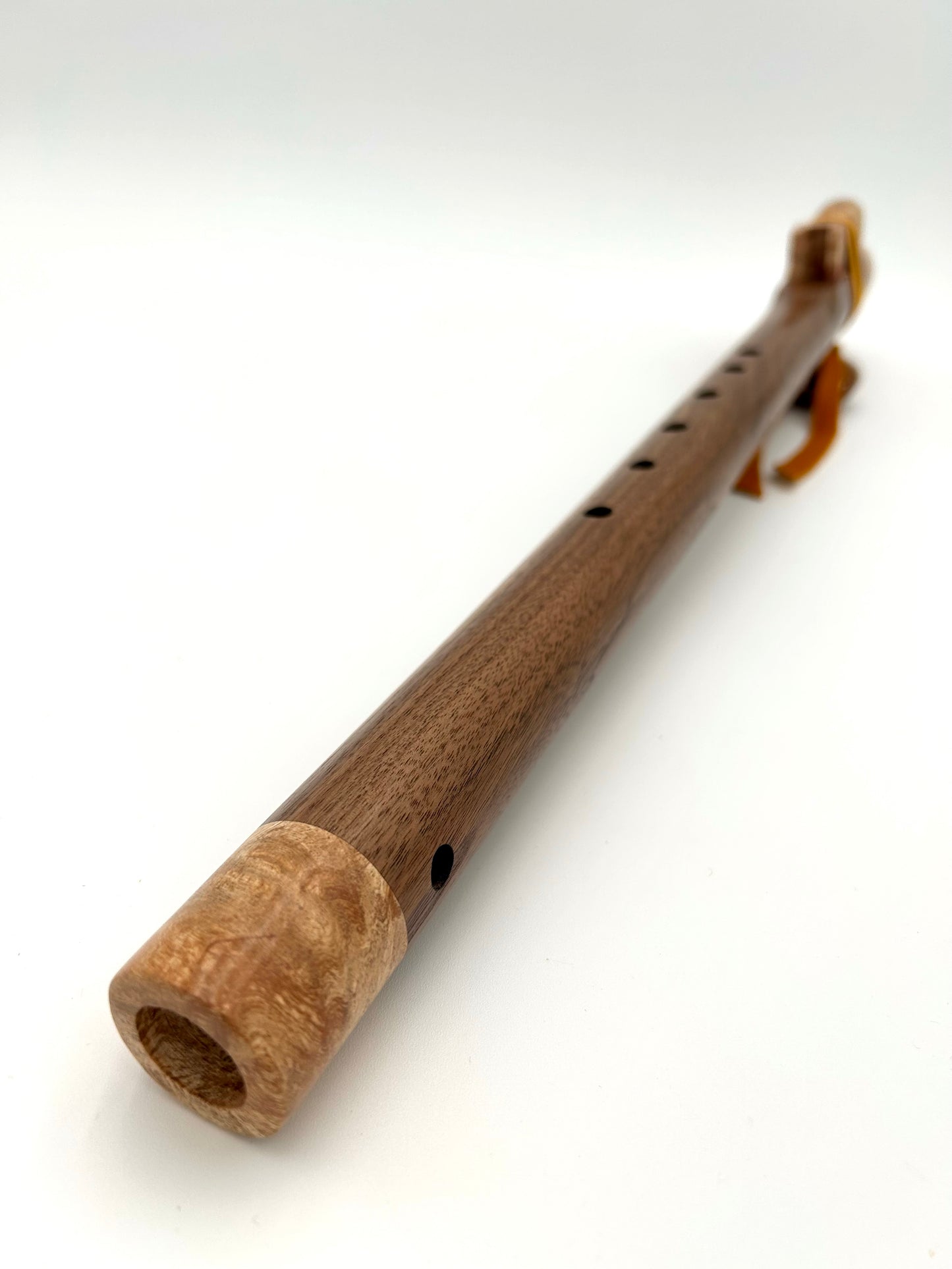 Flute in low E - Standard Tuning - Walnut & Maple Burl
