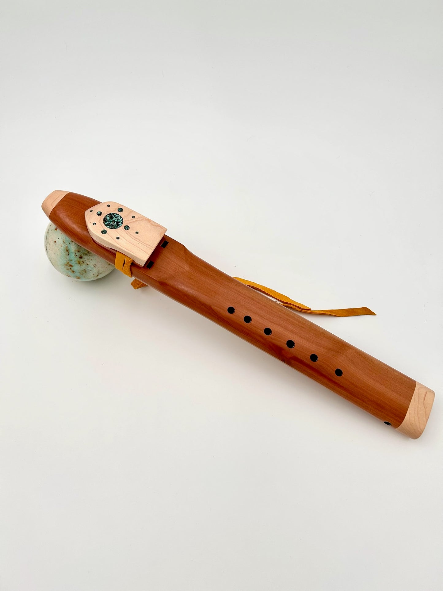 Drone in G - Standard Tuning - Madrone & Maple with Turquoise Inlay