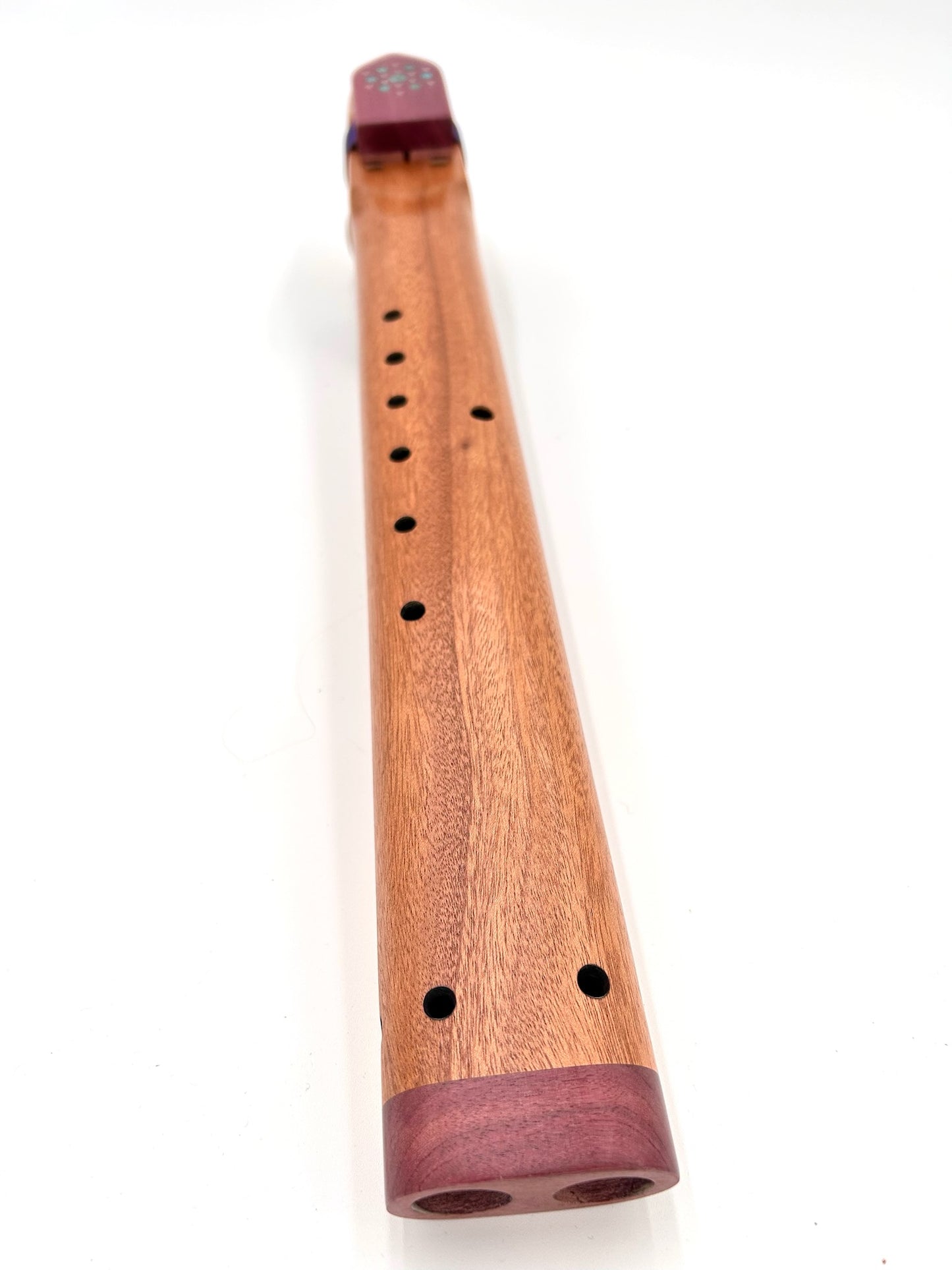 Low Range Alternating Drone - Mahogany, Purple Heart & Stone Inlay
