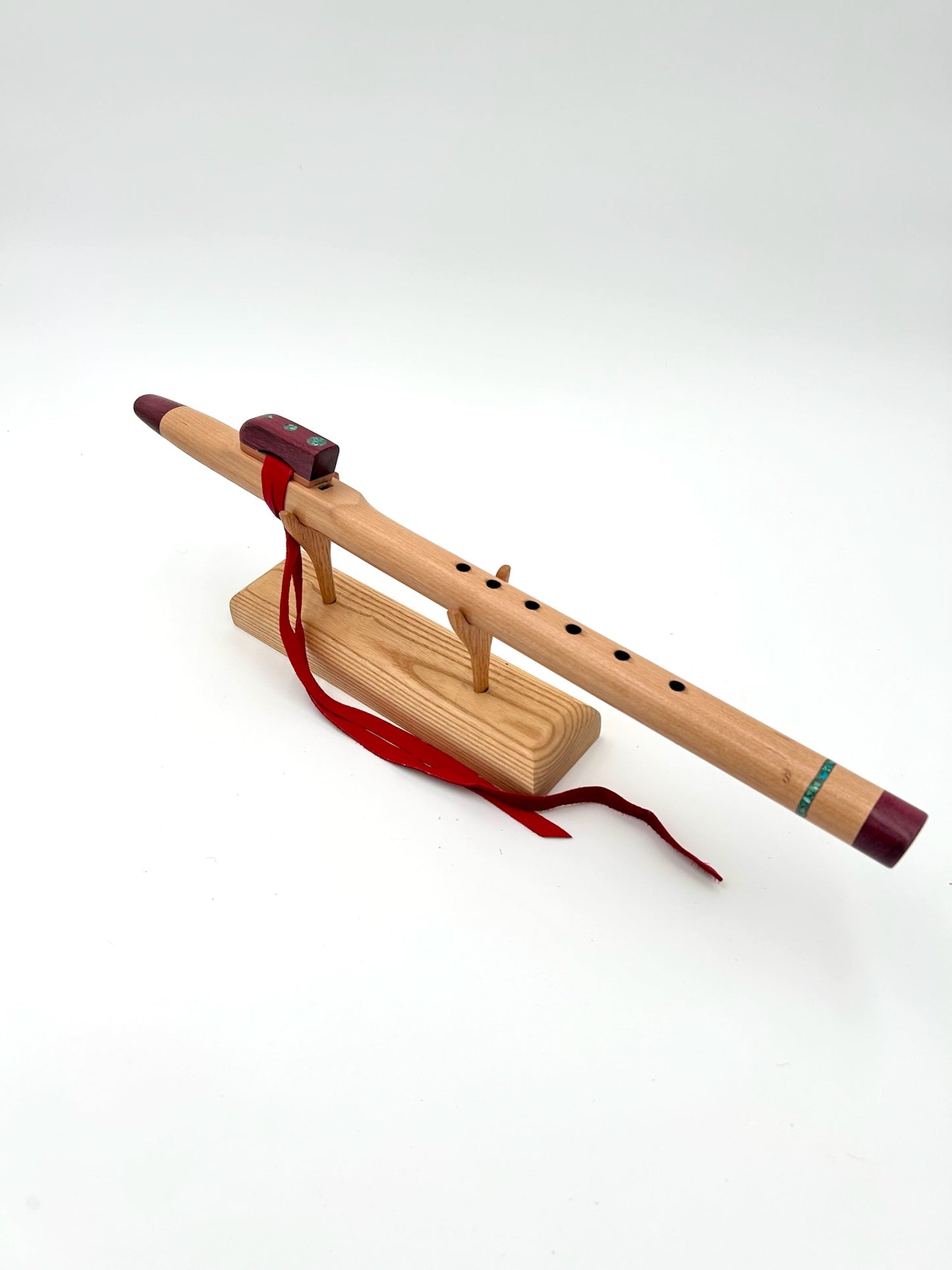 Flute in G - Standard Tuning - Alder & Purpleheart with Turquoise