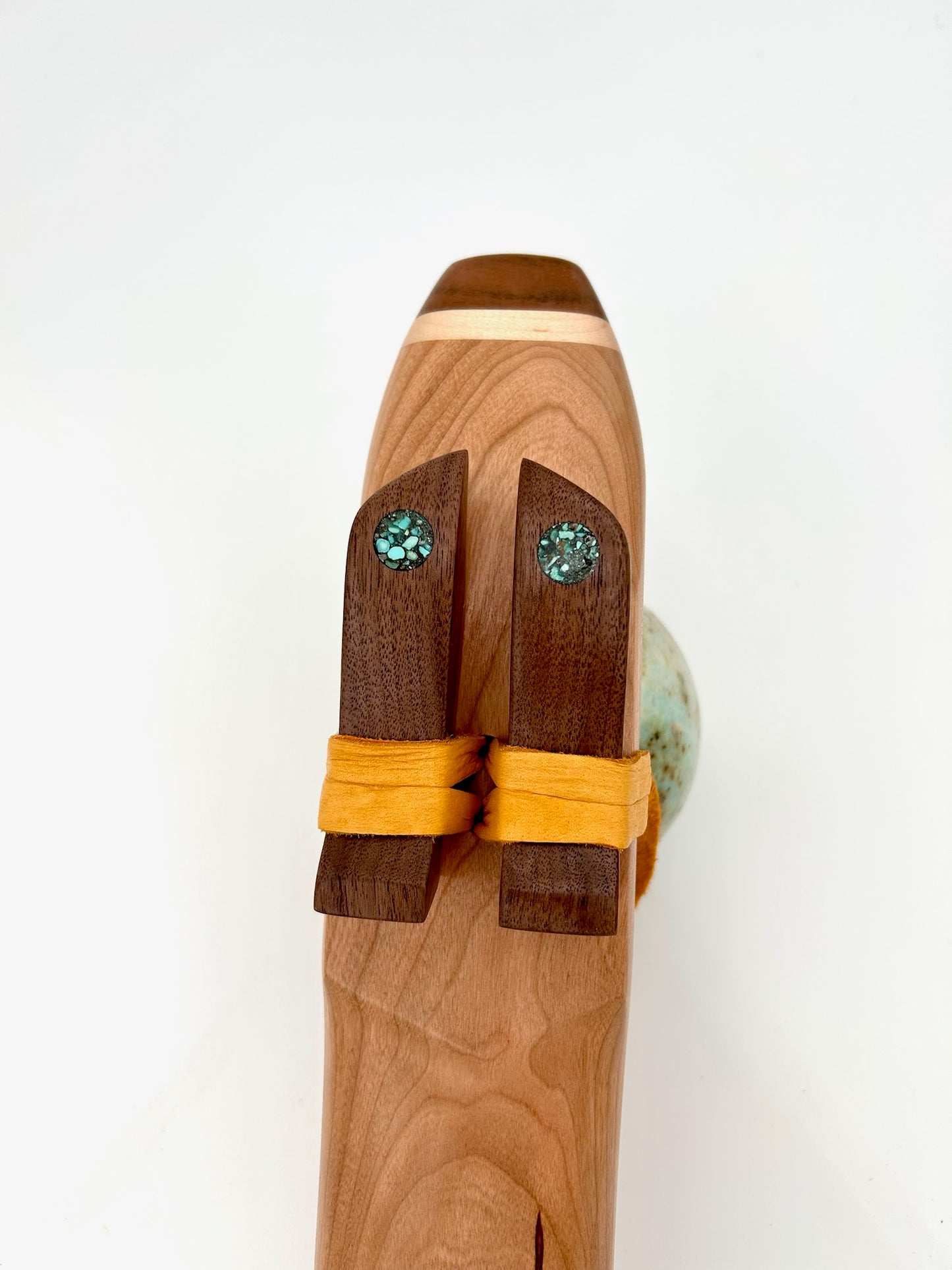 Drone in G - Standard Tuning - Cherry, Walnut & Maple with Circle Turquoise Inlay