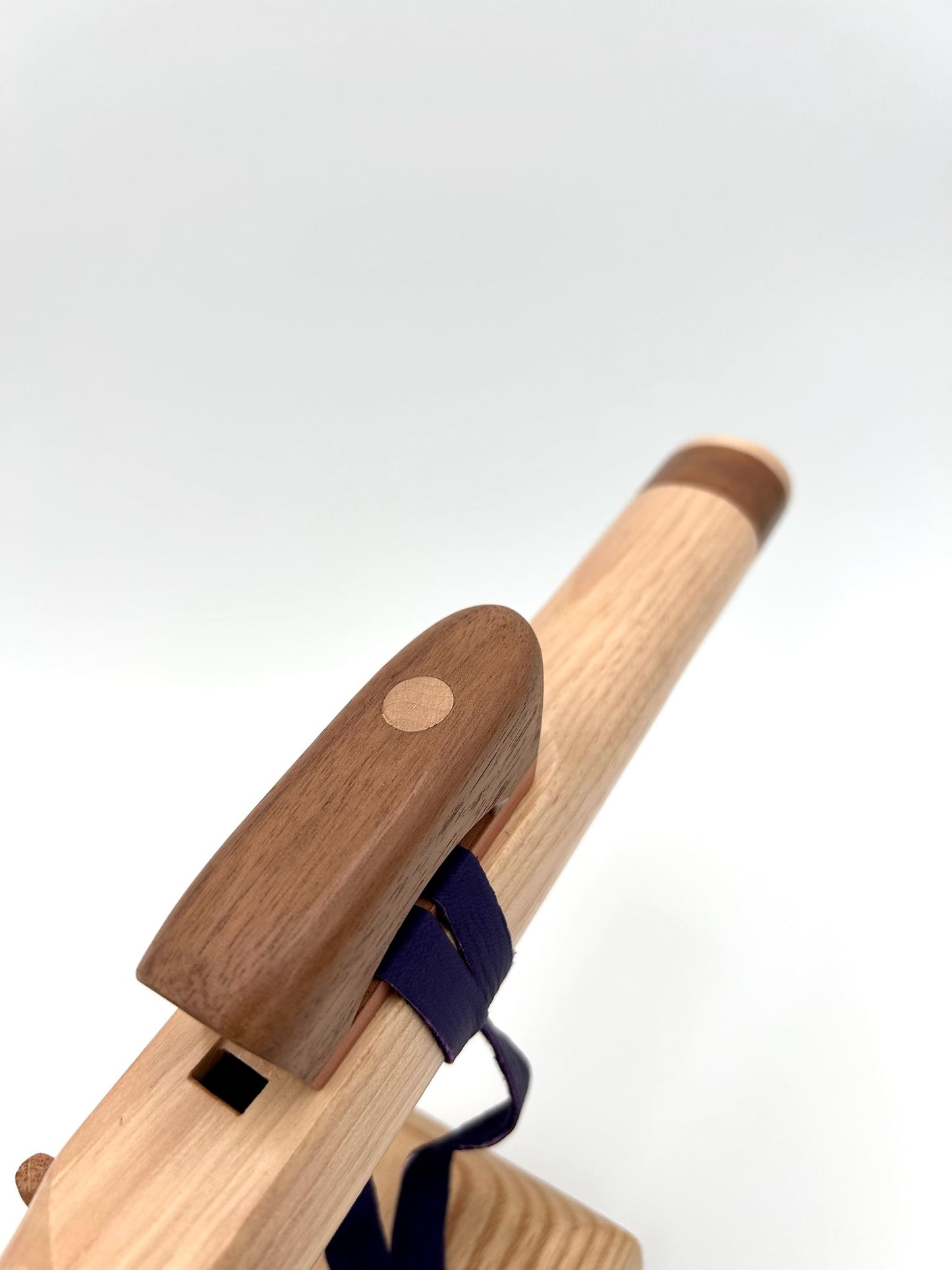 Flute in Low E - Standard Tuning - Hickory & Walnut with Wood Dot