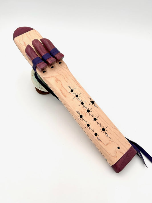 High Range Triple Drone - Maple and Purpleheart with Woodburn