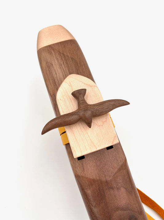 Alternating Drone in Low E - Aeolian tuning - Walnut & Maple with Albatross Bird