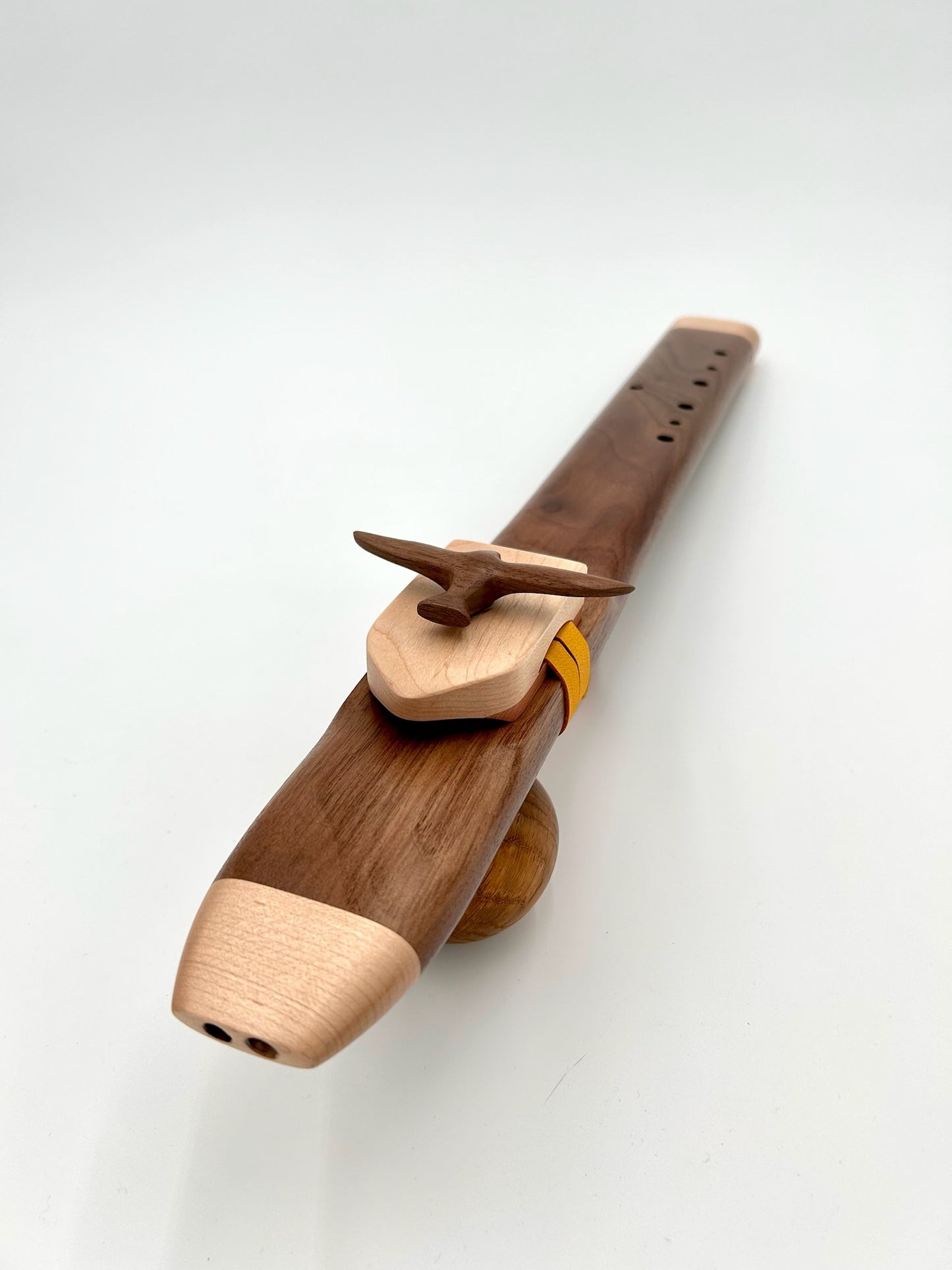 Alternating Drone in Low E - Aeolian tuning - Walnut & Maple with Albatross Bird
